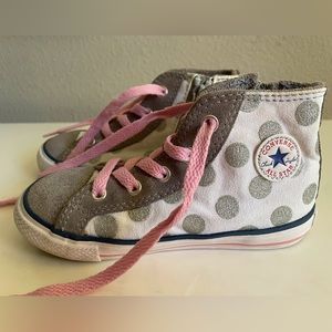 Polka-dot Glitter Converse High-Tops